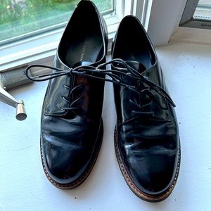 Women’s Stuart Weitzman Black Patent Oxfords
